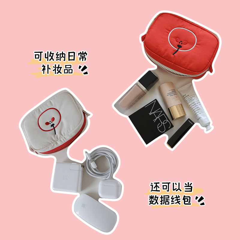 梵花不语可爱橘子手拿包迷你学生化妆包女数据线收纳包便携小包包,淘宝优惠券,粉丝福利购,淘宝优惠卷