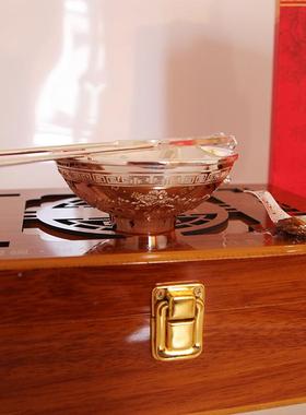 年有余银碗筷8006件套 五年福临门银碗 金属工艺三品 会销评点筷