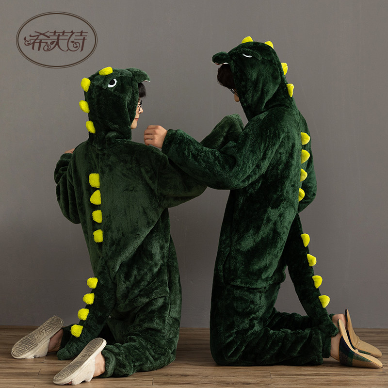 秋冬季情侣珊瑚绒可爱动物连体睡衣 希芙诗outlet店睡衣/家居服套装