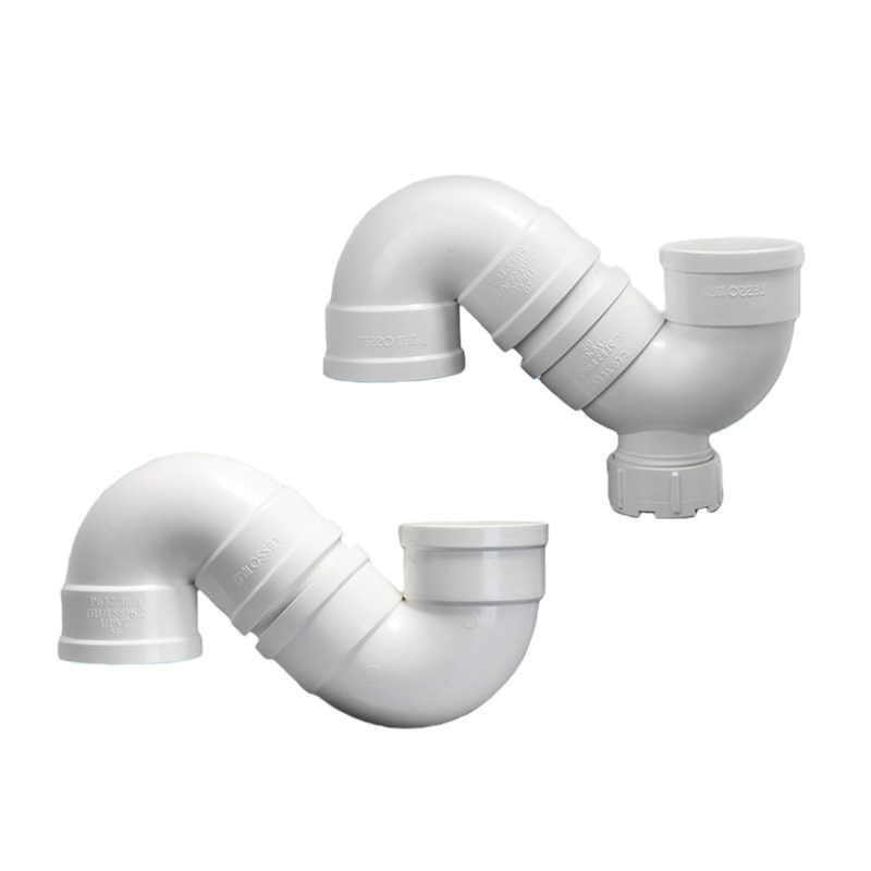 联塑S型存水弯头PVC排水配件接头防臭管件下水检查口隔臭水管配件 - 图3