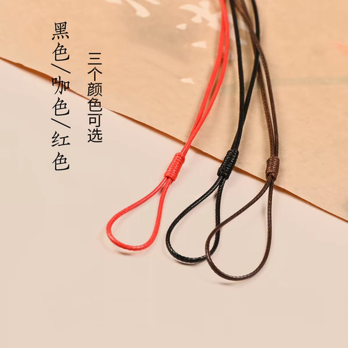 免绑蜡皮绳平安扣挂绳玉佩项链绳子戒指黄金专用吊坠绳子男女挂脖 - 图2
