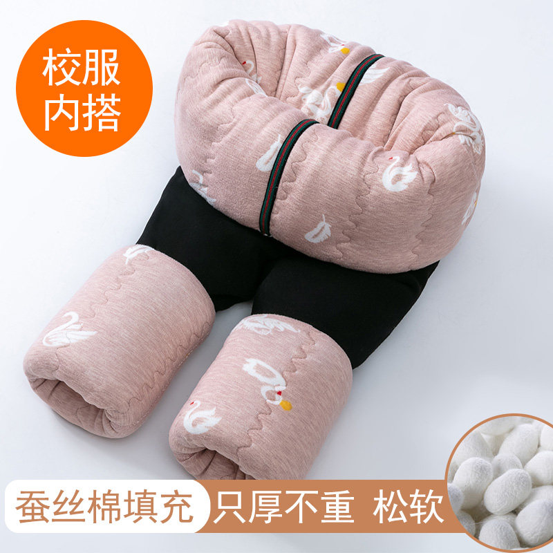 女童加绒加厚蚕丝一体外穿打底裤 brbh裤子