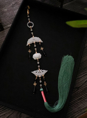 国风原创汉服配饰古风战国袍腰佩禁步手工秦汉直裾魏晋风压襟腰坠