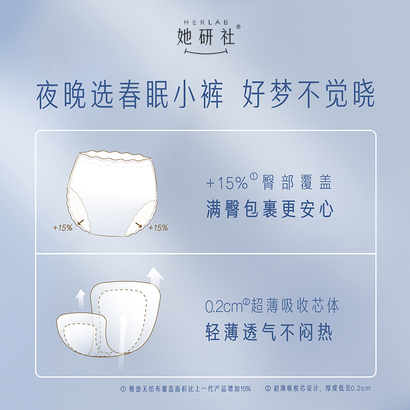 她研社安心裤日用春日小懒裤2裤8芯+夜用春眠小裤2条-图1