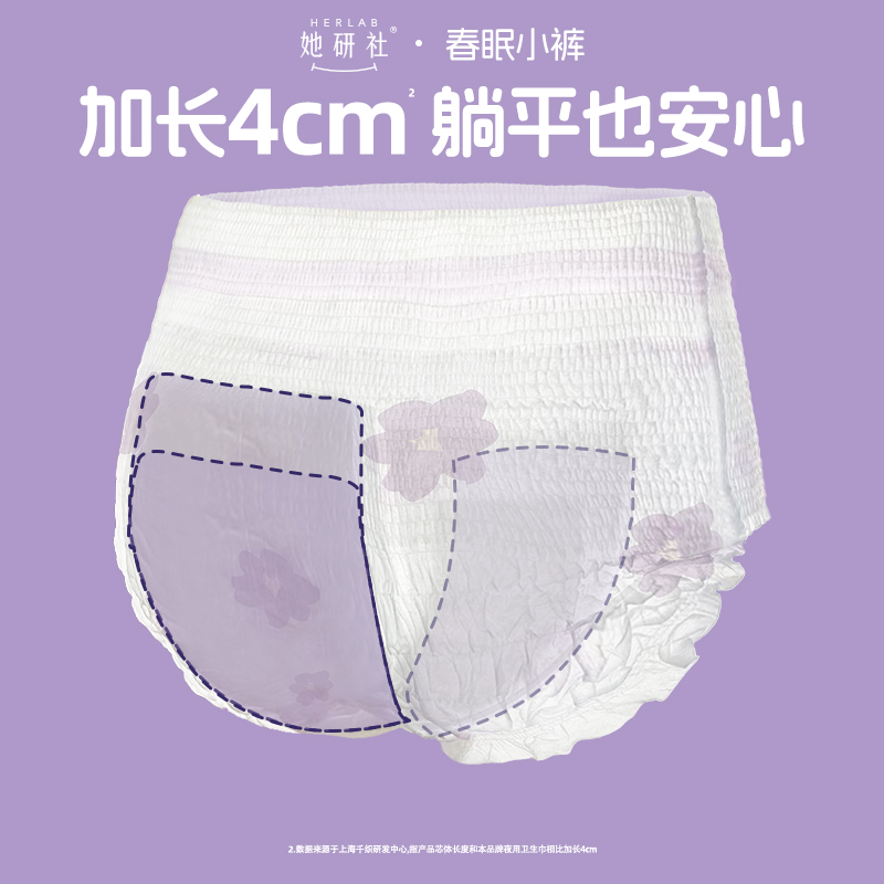 【李佳琦直播间小样节】她研社卫生巾深藏BLUE4片+春眠小裤2条