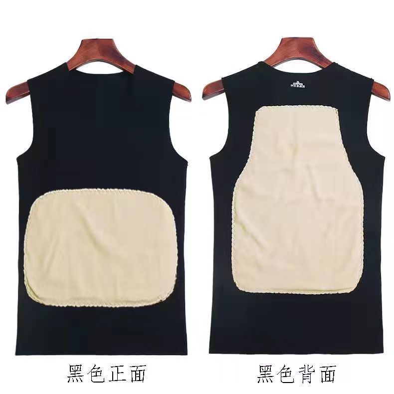保暖背心双面德绒加绒加厚男士发热内衣秋冬季内穿打底衫情侣女款