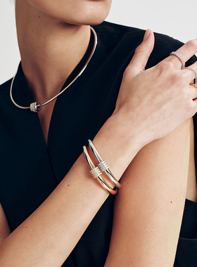 极简轻奢锆石开口项圈可调节