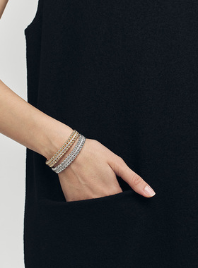 ASCENDER圆珠锆石开口手镯女原创设计轻奢精致高级感手环新款