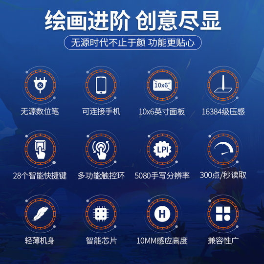 Tablette numérique, carnet de croquis, écriture manuscrite, 28 touches