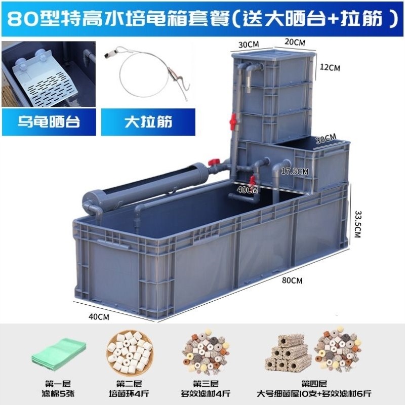 乌龟过滤器晒台养殖乌龟箱缸周转箱龟乌龟爬台周转箱过滤养龟大型,淘宝优惠券,粉丝福利购,淘宝优惠卷