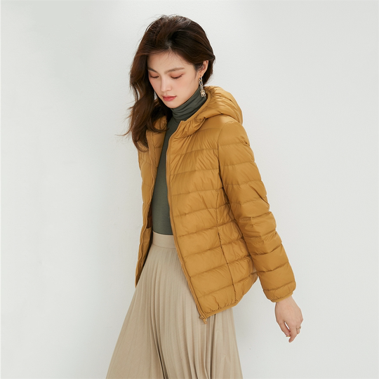 White duck down lightweight down jacket women's warm jacket