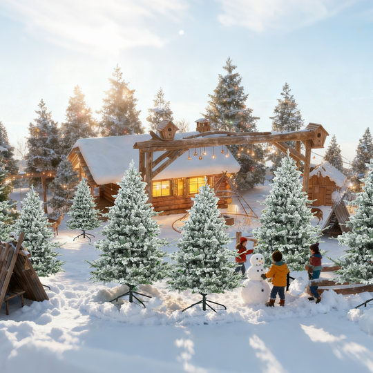 Рождественская елка Jofu, макет сцены из чистого пе, украшенная голая елка