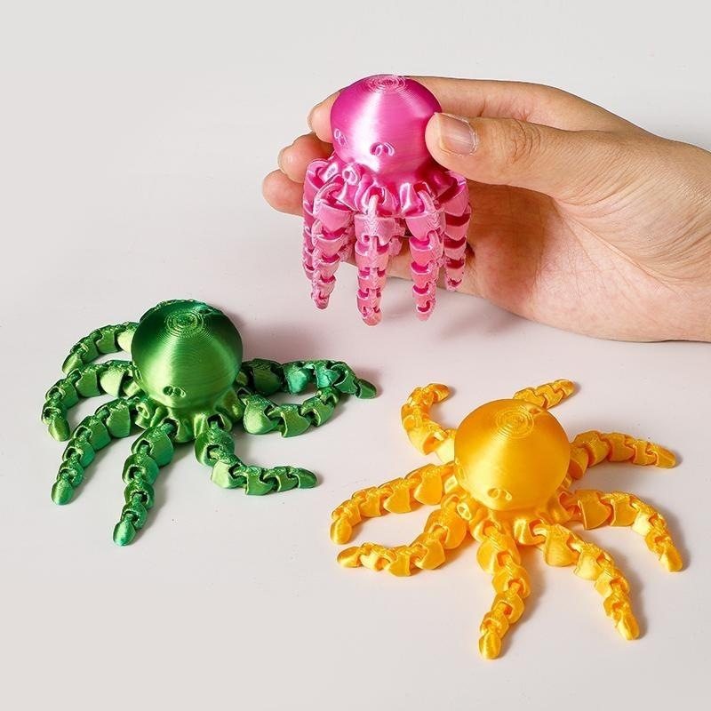 3D打印磁吸摆件八爪鱼章鱼乌贼仿真动物模型关节可动手办儿童玩具,淘宝优惠券,粉丝福利购,淘宝优惠卷