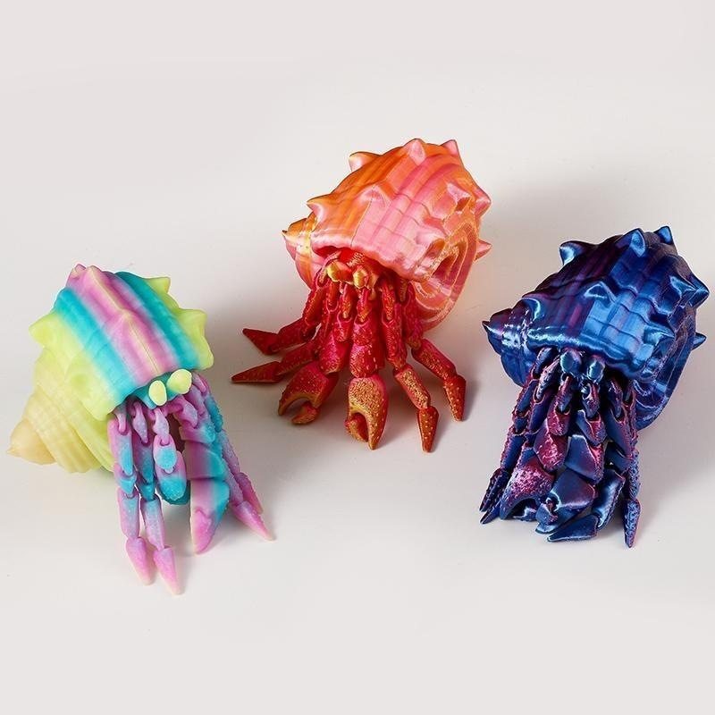 3D打印寄居蟹可拆卸可活动一体关节手办模型儿童玩具跨境创意,淘宝优惠券,粉丝福利购,淘宝优惠卷