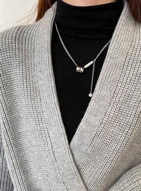 钛钢项炼女不掉色独特小众设计颈炼男生配饰高级感2025新款毛衣炼