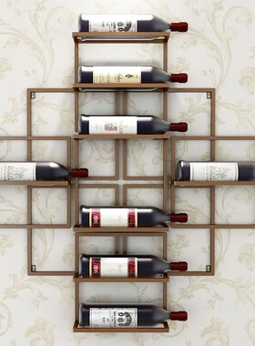 8 Bottles European Modern Simple Wall-mounted Wine Rack Crea