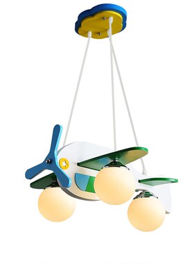 wooden aircraft chandelier modern creative E27 white 3 head
