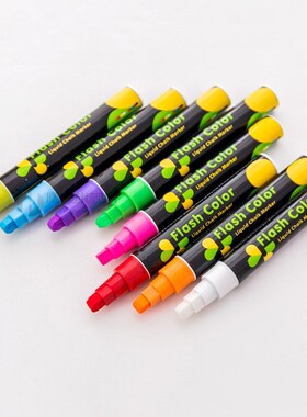 Fluorescent Window Marker Flash Color Pen Liquid Chalk Pen E