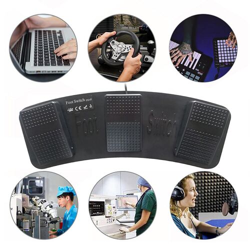 FS3 P USB three foot switch pedal control keyboard mouse PC - 图0