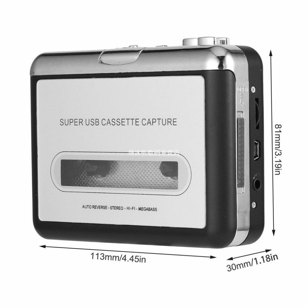 1set Portable USB Cassette Player Capture Cassette Recorder-图0