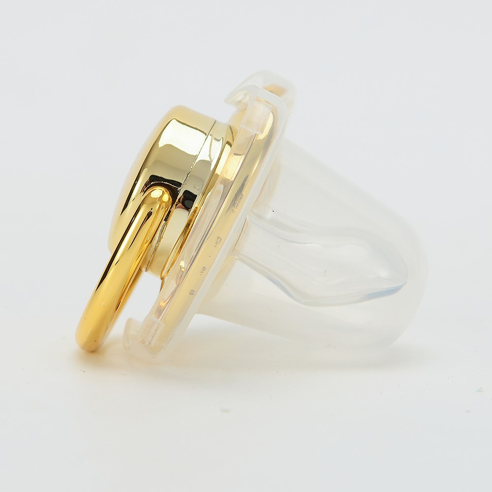 MIYOCAR SGS all silver bling pacifier and clip BPA free dum - 图0