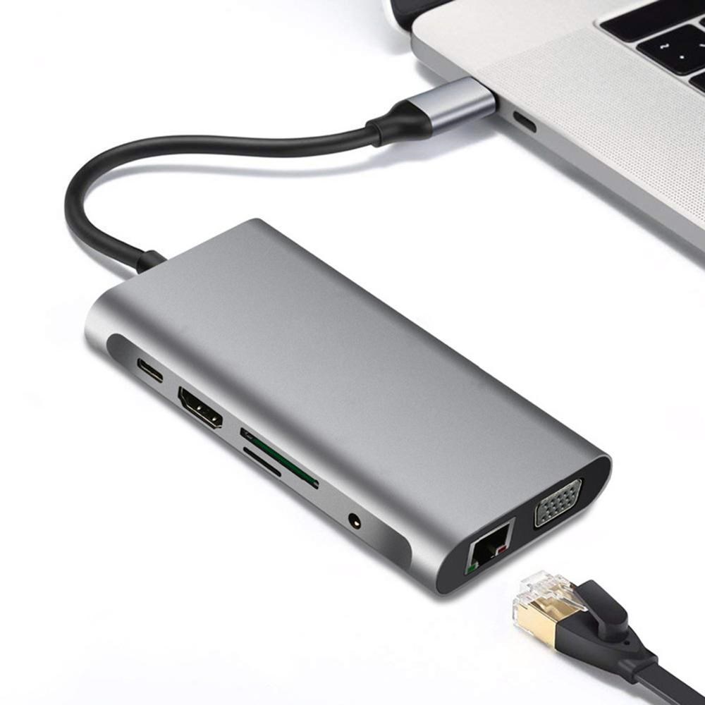 USB HUB C 10 in 1 Thunderbolt 3 Type C Adapter Dock 3 USB 3 - 图2