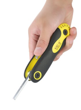 Mini Wrench 7-Piece Portable Folding Hex Key Wrench Set Scre