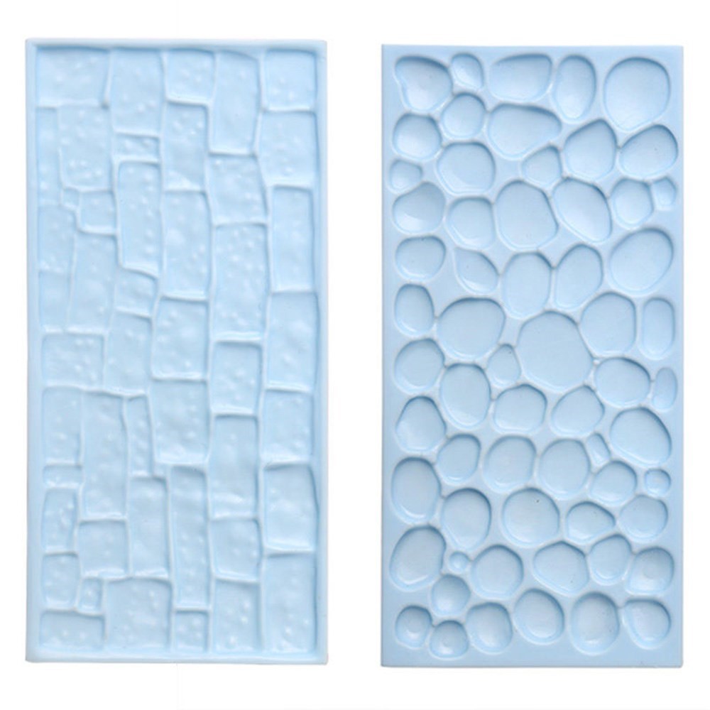 2PCS DIY stone tree Cakes Molds Silicone Mold Fondant Cake C - 图1