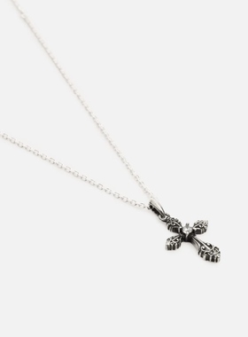 MIDNIGHTFACTORY Cross Pendant Oxidised Necklace 项链HBX
