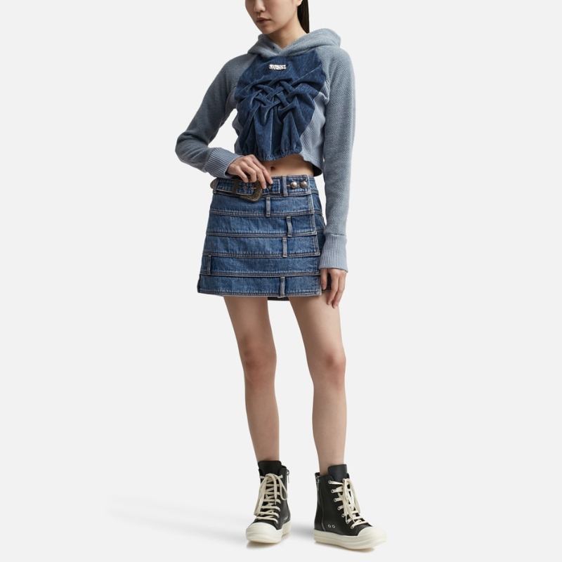 Andersson Bell DUA MULTI WAIST DENIM SKIRT 半身裙女HBX - 图2