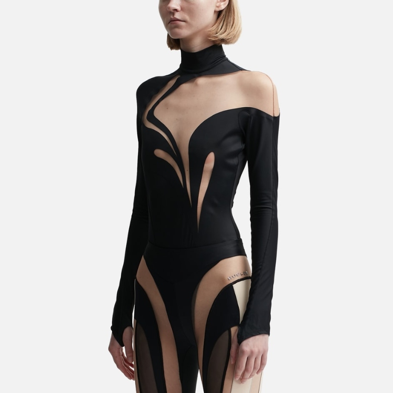 MUGLER Swirly Bodysuit连身衣女HBX-图0