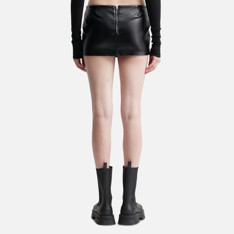 Mowalola Faux Leather Embossed Mini Skirt半身裙女HBX-图1