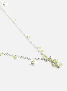YVMIN Bear Flower Zircon Necklace 项链女HBX