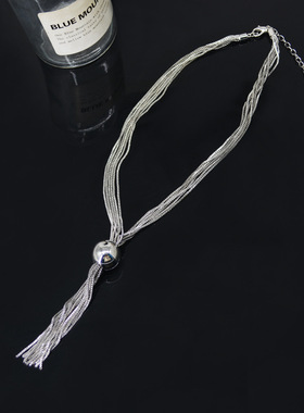 法国CapinKofin欧美朋克风抽拉设计多层链条项链女叠戴气质金属