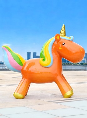 仿真飞马模型玻璃钢雕塑摆件