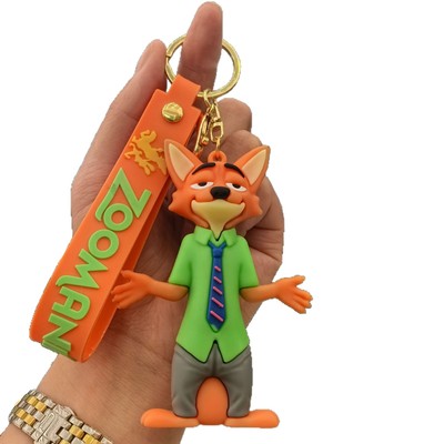 创意疯狂动物城钥匙扣可爱卡通朱迪兔公仔情侣包包挂件动漫