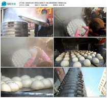 Pasta Making Process Big Steam Cage Selling White Bread Steamed Bread Handmade Buns Flour Dough Area Subvideo Material