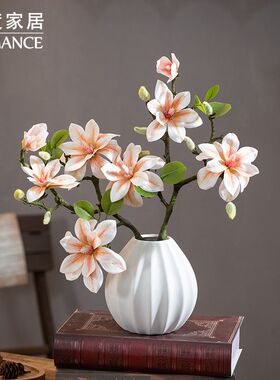 玉兰花仿真花手感装饰中
