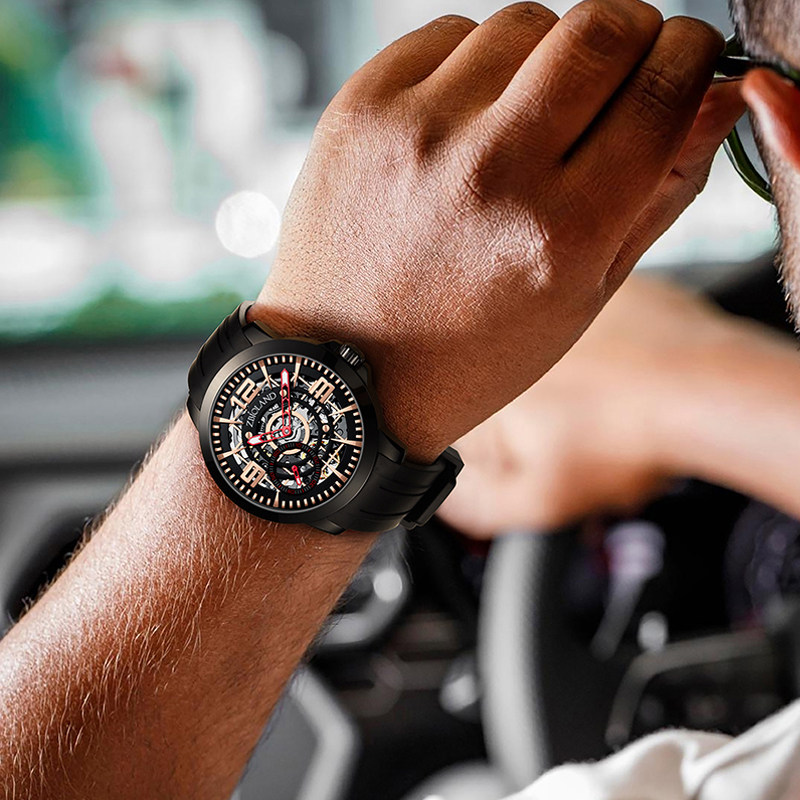 珍宝莱正品国表男士黑武士感机械表 珍宝莱国产腕表