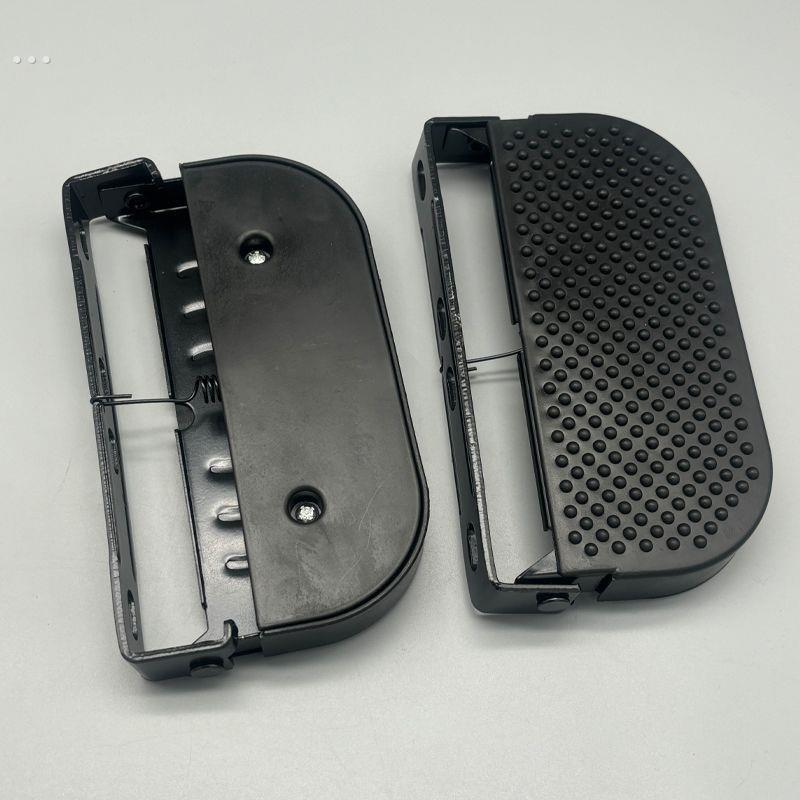 电动车脚踏改装脚蹬折叠脚踩踏板外卖车黑骑士车载王加装护杠脚蹬 - 图1