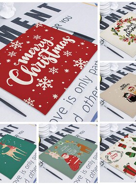 Christmas Table Napkins 42X32cm Cloth Mat Tea Towels Fabric