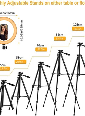 10in LED Selfie Ring Light Photography RingLight Phone Stand