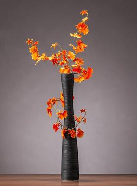 瓶摆件白色客厅玄关装饰插花干花落地电视柜高长枝细长瘦高细高花