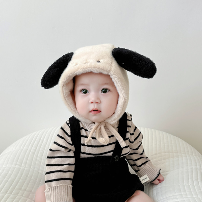 婴儿帽子秋冬季婴幼儿毛线帽男童可爱超萌新生儿护耳帽女宝宝保暖,淘宝优惠券,粉丝福利购,淘宝优惠卷