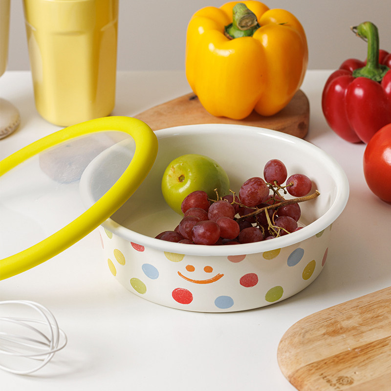 带盖搪瓷碗大号冰箱保鲜碗食品级新式珐琅个人专用加厚泡面非陶瓷,淘宝优惠券,粉丝福利购,淘宝优惠卷