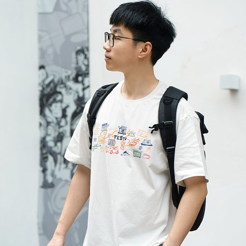 TESTV10周年印花全棉短袖T恤 - 图2