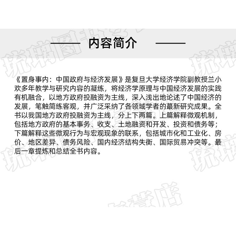 置身事内 中国政府与经济发展 兰小欢著 罗永浩王烁等联袂推 荐复 - 图2