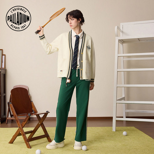 PALLADIUM帕拉丁复古运动毛衣休闲潮流女开襟毛衫1911362 - 图0