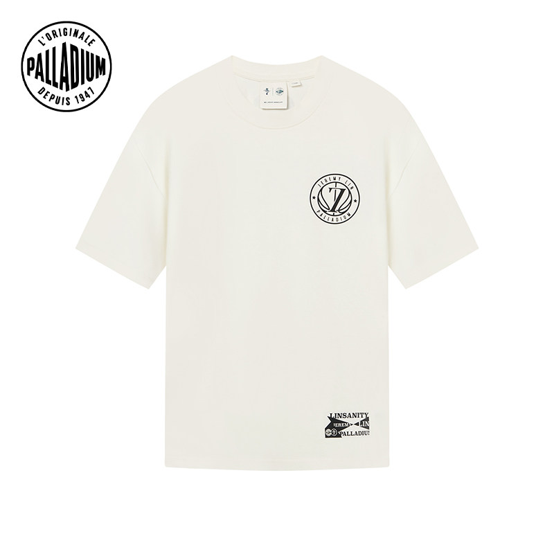 【林书豪联名】PALLADIUM帕拉丁休闲简约印花运动男女同款短袖T恤,淘宝优惠券,粉丝福利购,淘宝优惠卷