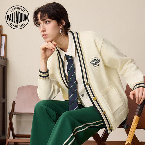 PALLADIUM帕拉丁复古运动毛衣休闲潮流女开襟毛衫1911362 - 图3